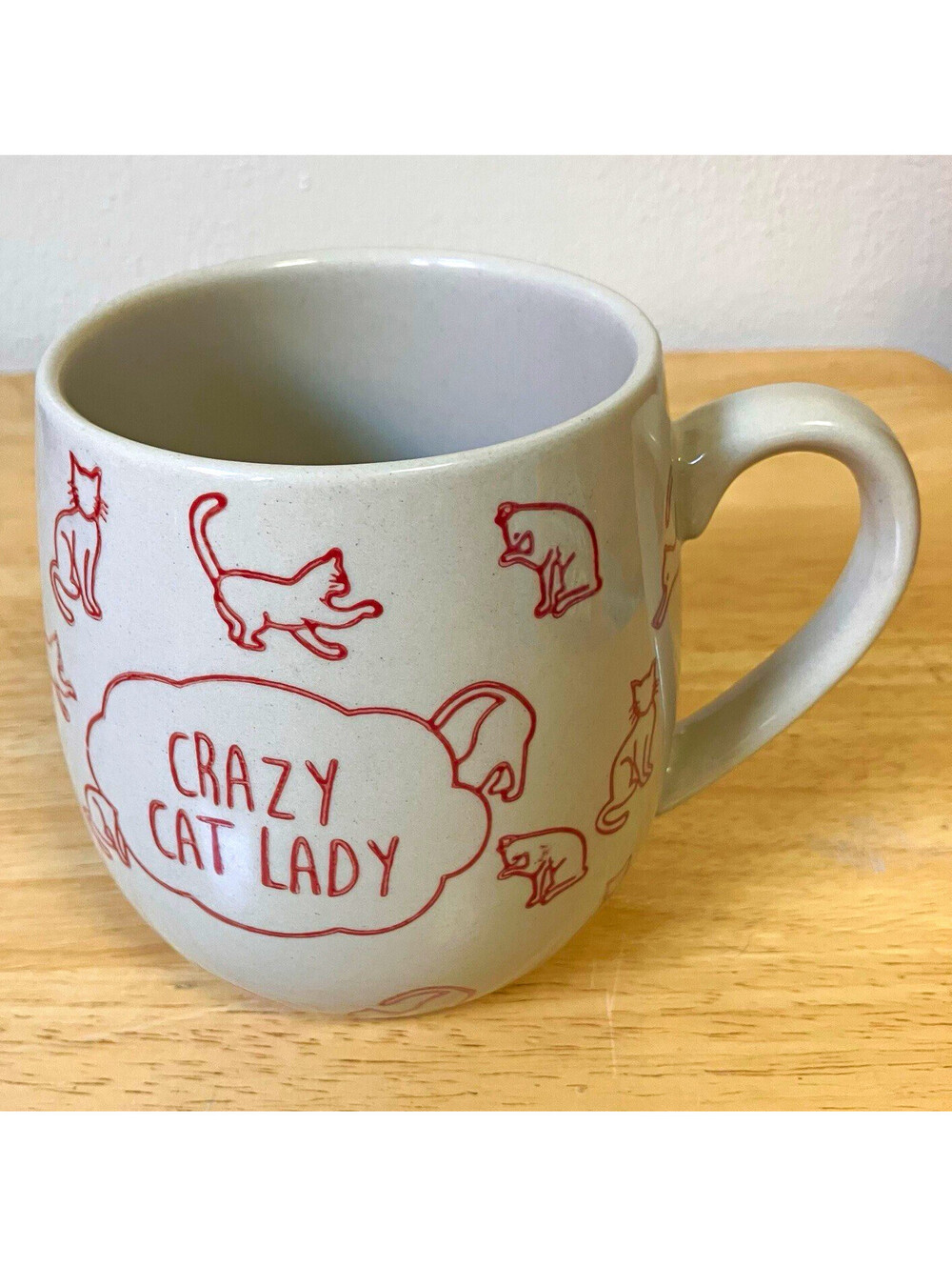 World Market Crazy Cat Lady Ceramic Mug with Cat Illustrations